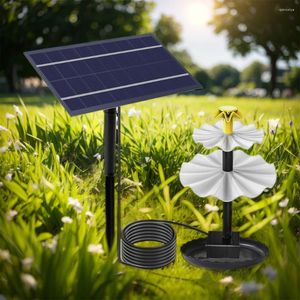 Trädgårdsdekorationer Solar Fountain Pump 9V/4W vatten med munstyckspanelpaket för fågelbaddamm