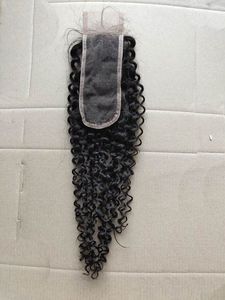 브라질 인간 머리 2x6 레이스 클로저 중간 부분 키키 곱슬 2*6 아기 머리카락 머리카락 클로저 10-24 인치 msqtg