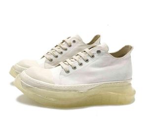 Guangzhou autumn ro low top casual leather lace up transparent thick soled elevated sneakers shoes6410907
