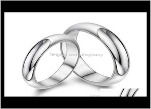 Drop Delivery 2021 Fashion Ture 925 Pure Sterling Wedding Couple Rings Man And Momen Luxury Styles Sier Ring Jewelry Model Nodot R2066738