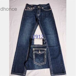 Kvinnor Jeans Fashion-Straight-Leg Pants 18SS Ny True Elastic Mens Robin Rock Revival Crystal Studs Denim Designer Byxor 2919