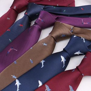 Bow Ties Erkekler Business Boyun 7cm Polyester Jakquard Tie Damat Adam Kazılar Sıradan Erkek Giyim Aksesuarları Parti Takım