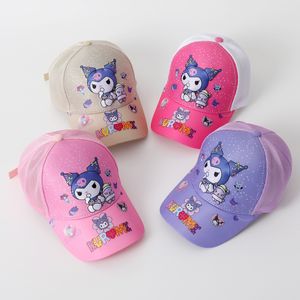 Anime Hat Designer Cartoon Girl Girl Baseball Letters Popular Tour Outdoor Cute Gorra Casquette Kid Caps Fibras 4Color