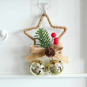 Party Supplies Christmas Pentacle Bell Accessory Pendant Diy Tree Bow Decoration Ornament