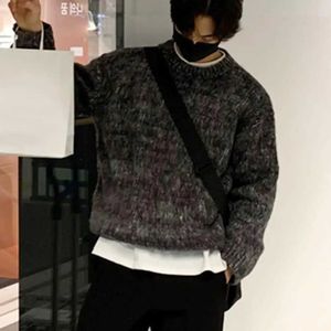 Men's Sweaters Men Sweater Soft Sweater Cozy Retro Knitted Mens Sweater with Long Sleeve Pullover Warm Elastic Mid Length Design for Fall Q240603