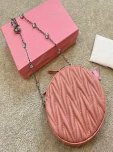 3 färger läder crossbody modedesigner axelväskor cirkulär korskropp rosa mynt pursar kvinnliga plånböcker kedjor handväskor shopp8062876