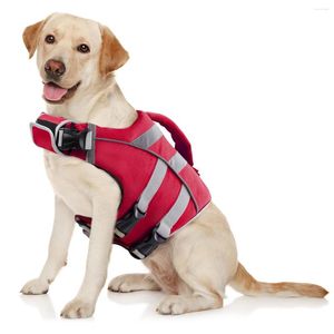 Dog Apparel Ensure Your Dog's Water Adventures Are Safe And Stylish: Premium Waterproof Life Jacket With Reflective Stripes Extra Stick