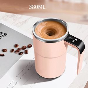 Muggar 380 ml Mini Elektriskt kaffe Självblandande mugg IP67 Vattentät mat Säker USB uppladdningsbar automatisk magnetisk kopp för te