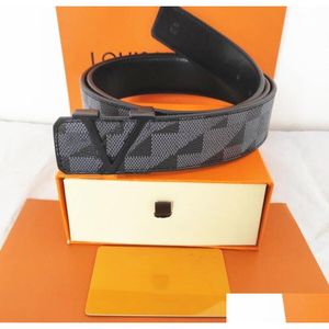 Belts 2024 Fashion Big Buckle Genuine Leather Belt Orange Box Designer Men Women High Quality New Mens Aa6 Drop Delivery Accessories Dh0Xu