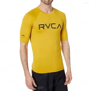 Kvinnors badkläder Kort/lång ärm Surf T-shirt Rash Guards Men Surfing Diving Suit Upf 50 Swimsuit Tops Swim Tight Shirt Gym Clothes