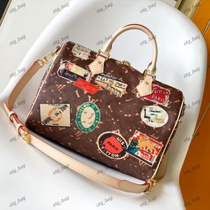 S Peedy B andouliere 30 The Bag Bag Bag Bag Bags Fags Outdience Leather Leather Print Print Soft Single Luggage Bag M47087