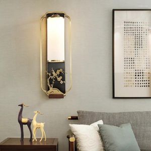 Lampa ścienna chińskie światła w stylu retro salon tło klasyczna sypialnia nocna nordycka domowa dekoracja światła