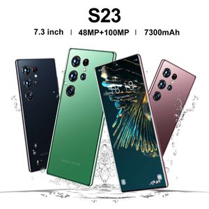 Mobile S23+Ultra 4G Android 11 True Perforated 7,3 polegadas Tela grande com 8 milhões de pixels (3+64)