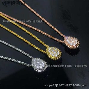 2024 New Designer2024 New Designerv Gold High Shilong Full Diamond Necklace with 18k Rose Gold Plating for Men and Women As a Valentines Day Gift