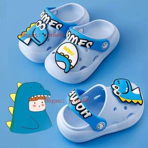 Summer Beach Sandals Children Non-slip Cartoon Unicorn Dinosaur Boys Girls Cute Slippers for Kids Indoor Shoes 230606