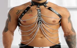 Men039s Tank Tops Sexy Harness For Men Leather Lingerie Body Straps Belt Fetish Erotic Chest Bondage Gay Cage Rave Clothing Bds9531783