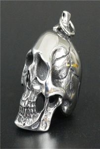 est Huge Heavy Skull Pendant 316L Stainless Steel Jewelry Personal Design Cool Men Boys Biker1932228