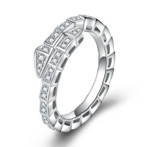 Buu toca anel de design legal novo cobra moderna e estilo com diamante com logotipo original PDNM