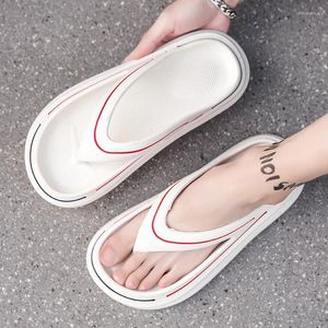 Tofflor sommar tjocka botten rensning flip flops utomhus glider strand sandaler eva non slip damer par kvinna coola skor