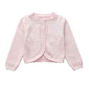 Cardigan w kamizelce koronkowe damskie damskie sweter Koronkowy Sweter Różowy 100% czysty bawełniany damski kurtka 1 2 3 4 6 8 10 11 -letnia ubrania 175023 WX5.31