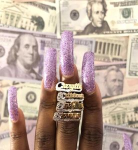 VishowCo Custom Name Ring Gold Personalized Stainless Steel Hip Hop Women Fashion Letter For Gift 2207267208457