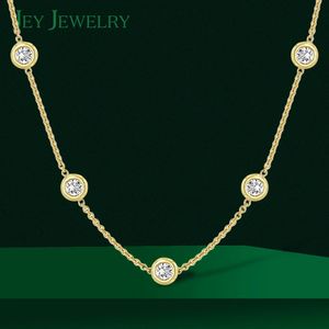 Jey Necklace for Women 25CT Diamond Choker Chain 925 Sterling Silver Plated 18K White Gold med certifikat 240521