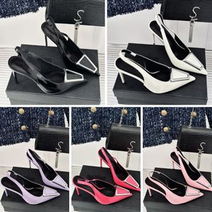 Top Designer Pumps Heels Slingback Women Bottoms Dress Shoes Genuine Leather Peep Toe Whitedress High Heel Rubber Loafers 35-39