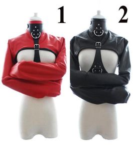 Gay Fetish Leather Straitjacket żeńska kątowa kurtka cieśnina Women039s Bondage Powściągliwość Sex Toys for Woman C1811200152112