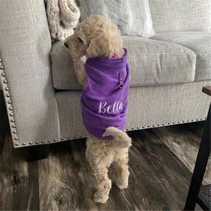 Dog Apparel Personalized Clothes Embroidery Pet Sweater For Fur Baby Custom Name Puppy Gifts Cats Dogs Year