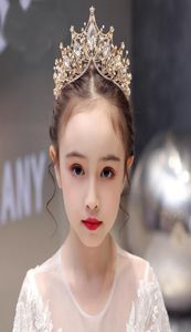 Children039s Crown Tiara Princess Girl Crystal Bandace Golden Birthday Cake Decoration Beautiful Fashionab LeGrace3636169