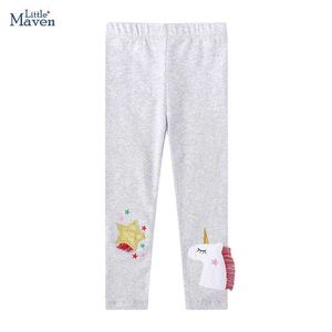 Leggings pieghevoli pantaloni Litt Maven 2024 Girls Cotone Pantaloni per bambini pantaloni per bambini abbigliamento per bambini Abbigliamento da cartone animato STARS STARS WX5.31