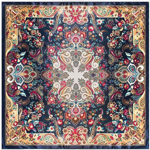 Bandanas Durag Middle East Rural Spring Hot Sprzedaż 90 * 90 cm Vintage nerkowca duży kwadratowy szalik akcesoria damskie szal szal J240603