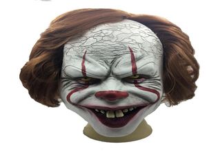 Film Stephen King039s It 2 ​​Cosplay Pennywise Clownjoker Mask Tim Curry Mask Cosplay Halloween Party Props LaTex Mask9732602