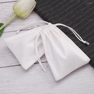 Jewelry Pouches 50 Flannel Drawstring Bags Chic Small Wedding Favor Gift Bag Velvet Packaging For Cosmetic Makeup Eyelashes Pink