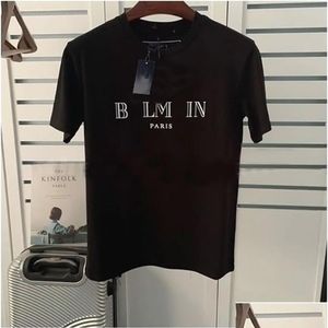T-shirt maschile Balimm Tshirt di lusso da uomo Sigerista Magliette Short Summer Fashion Casual with Letter Brand Designer di alta qualità Dhekp