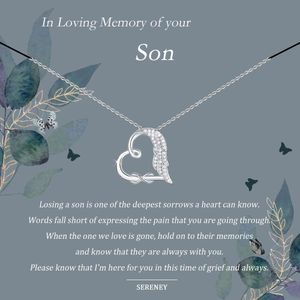 Sympati gåvor för förlust av älskad, sterling silver ängelvinge oändlighet hjärthänge halsband som minnesbröstning kondolens begravningsgåvor, till minne av kärlek