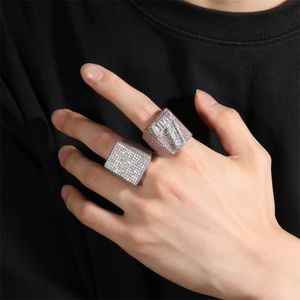 Fashion Custom Letter Numbers Rings Designer Rings For Men Punk Jewelry Lovers Hiphop Iced Out Bling Zircon Diamond Ring Womens Band ring Rapper Gifts