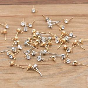 Stud 50pcs 6*15mm 2 Color Earring DIY Achados com brincos de tijolos Cabos Jóias Fazendo Acessórios Jóias de Tire de Eareira de Ferro S246041 {Categoria}