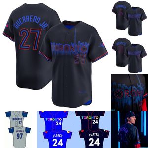 27 Vladimir Guerrero Jr. 2024 City Connect Jersey Bo Bichette Alejandro Kirk Alek Manoah George Springer Daniel Vogelbach Daulton Varsho Martinez Blue Jaysジャージ