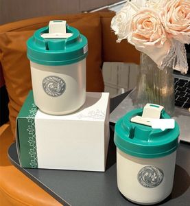 Starbucks Coffee Cup Classic Logo Printed Stainless Steel Insulated Cup Portable Small Water Cup 380ml Student Water Cup