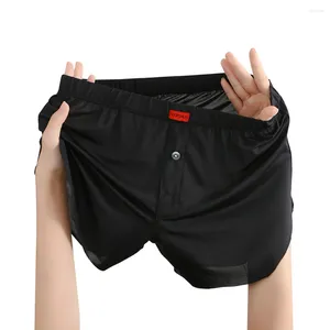 MUITAS MENS Mens Sexy Sexy Loose Rise íntima cueca boxer de casas de casas calcinha calça de calça de machos sólidos machos sólidos