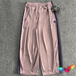 Men's Pants Oversized Pink Needles Wide Men Women 2024 Japan Track Poly Smooth AWGE Sweatpants