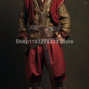 Party Supplies Medieval Renaissance Viking Warrior Clothing Accessories Leather Embossed Waistband Role-playing Vintage