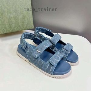 Women Multicolor Flat Canvas Slippers Sandals With double Straps Lady Fashion Metal Buckle Beach Slides Men's lace-up Scuffs For Summer 35-43 5.10 01