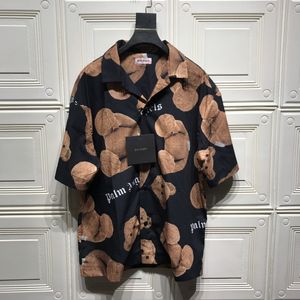 PALT KVALITET PALM ANGELS TSHIRA SUMMER SUMMER Simple Shirt Luxury Bear Mönster Toppar män Kvinnor mode trasig björntryck polo skjorta