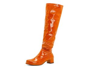 Orange Oversized Patent Leather ThickHeeled OverTheKnee Boots Green Bright Leather Boots Purple MidHeeled Boots Yellow Red 2209412738