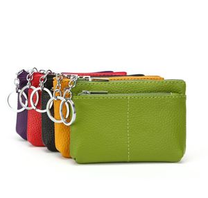 Fashion Key Case Creative einfache Kartenkoffer Ledermünze Geldbörse Litchi Muster Coin Loose Wallet Whole970961