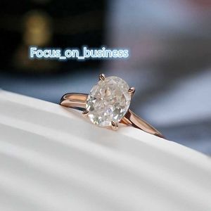 Проход с бриллиантовым испытанием 2ct измельченный со льдом овальный срез, кольцо, кольцо, кольцо, женщины, 21 тысячелетний кольцо белого золота белого золота, кольцо