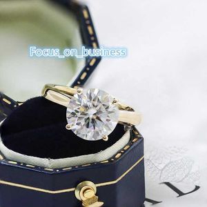 Paston Custom Fancy Gemstone Rings for Women 10K 14K 5CT Gold Plated Moissanite Diamond Engagement Wedding Ring