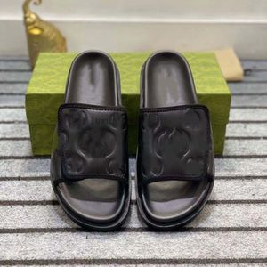 ميامي مدرب سادة الصندل شرائح Slides Sandals Men Men Slippers Slippers Fashion Classic Prints Mostress Flat Promes Summer Black Beach Shoes 5.10 03